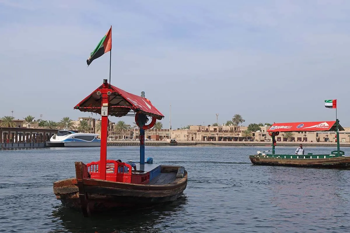 Dubai Creek traditional boat Abra ride