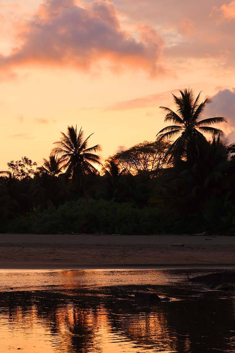 Sunset at Ballena National Marine Park in Uvita Costa Rica