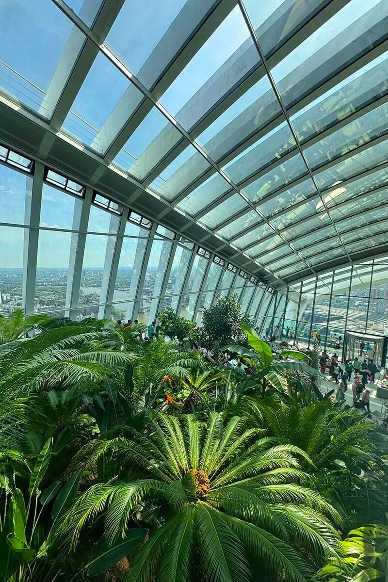 Sky Garden - top places to see in London with teenagers