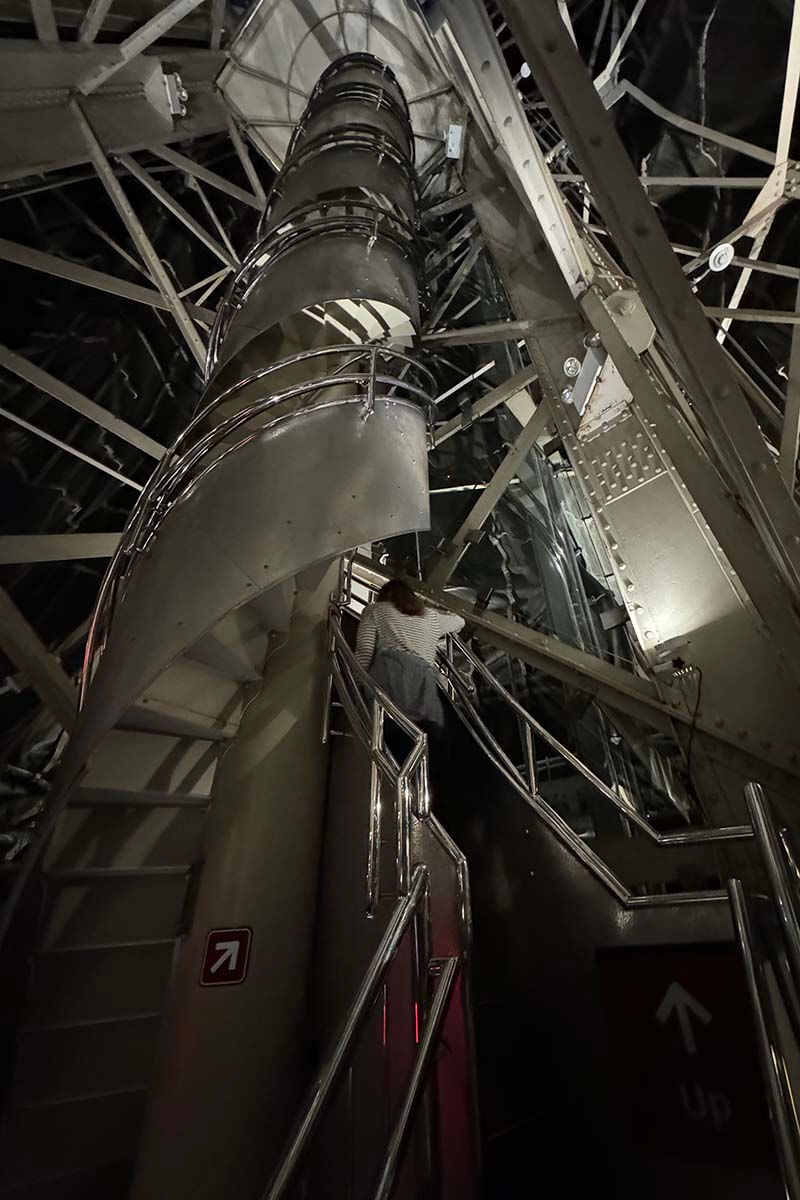 Spiral staircase to the Crown inside the Statue of Liberty