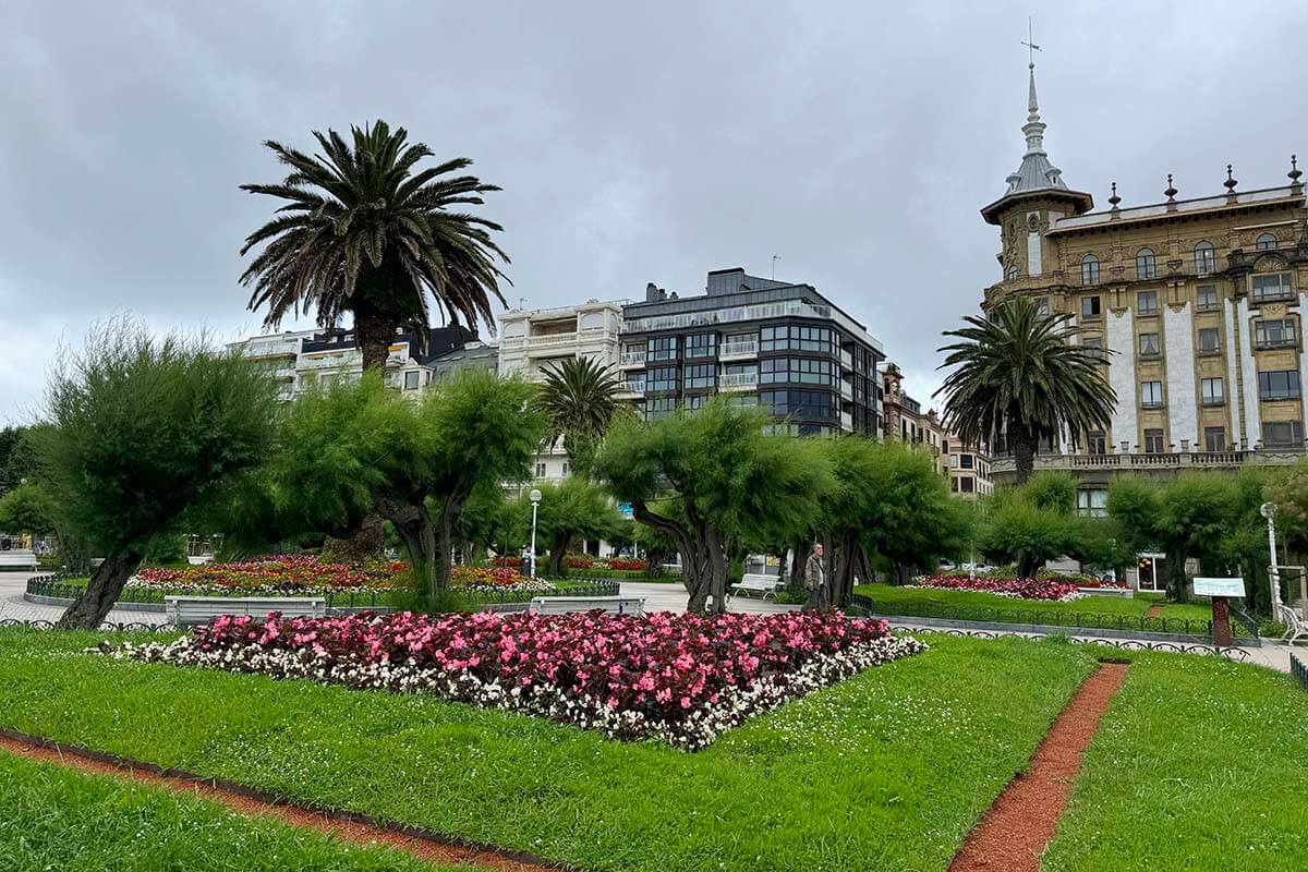 Alderdi Eder Park in San Sebastian Spain