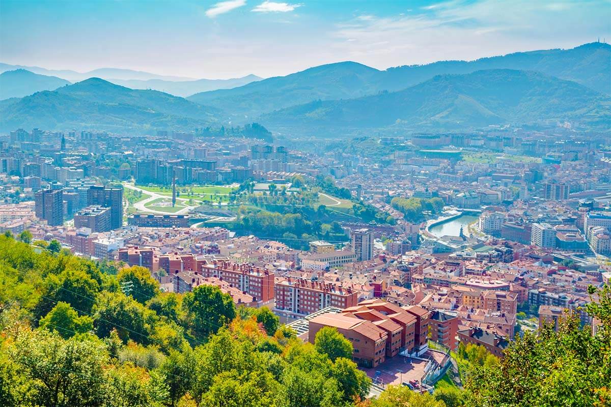 Bilbao view from Mount Artxanda