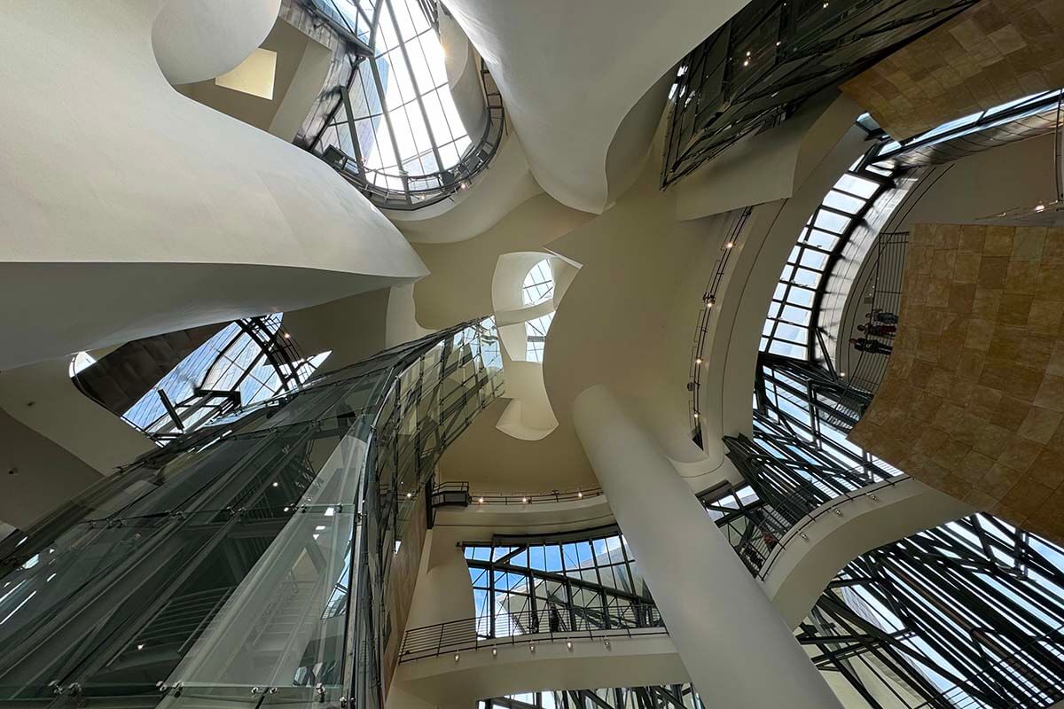 Guggenheim Museum Bilbao interior architectural structure