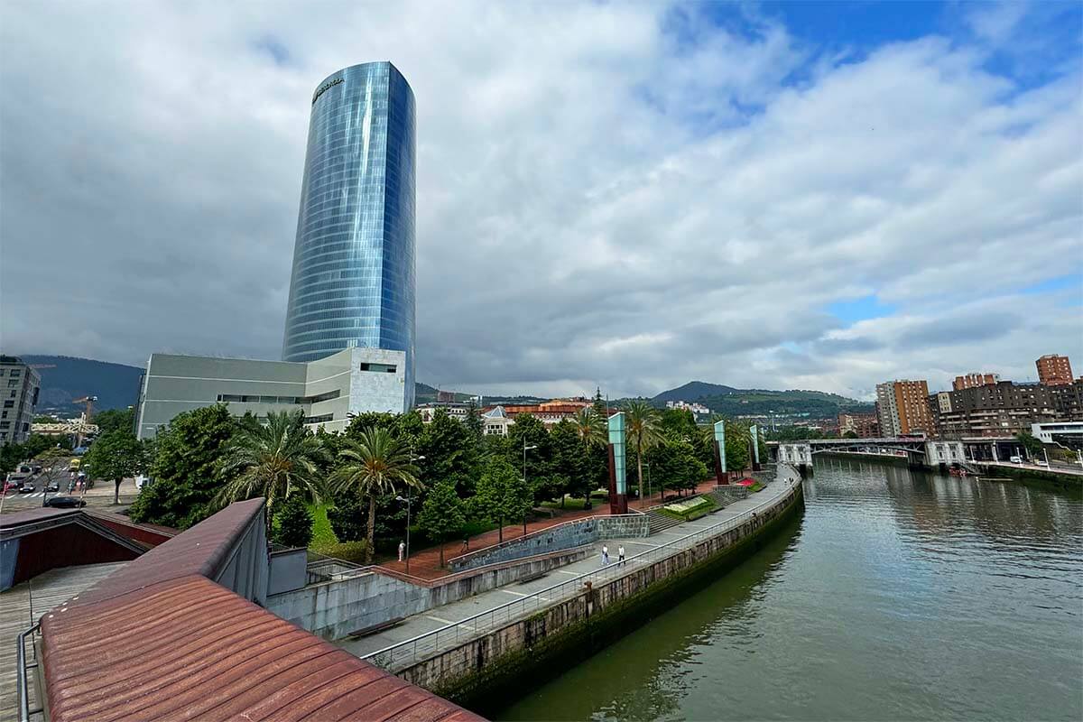 The Banks of the Nervion River in Bilbao Spain