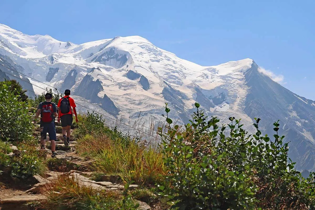 Grand Balcon Nord hike at Mont Blanc in Chamonix France