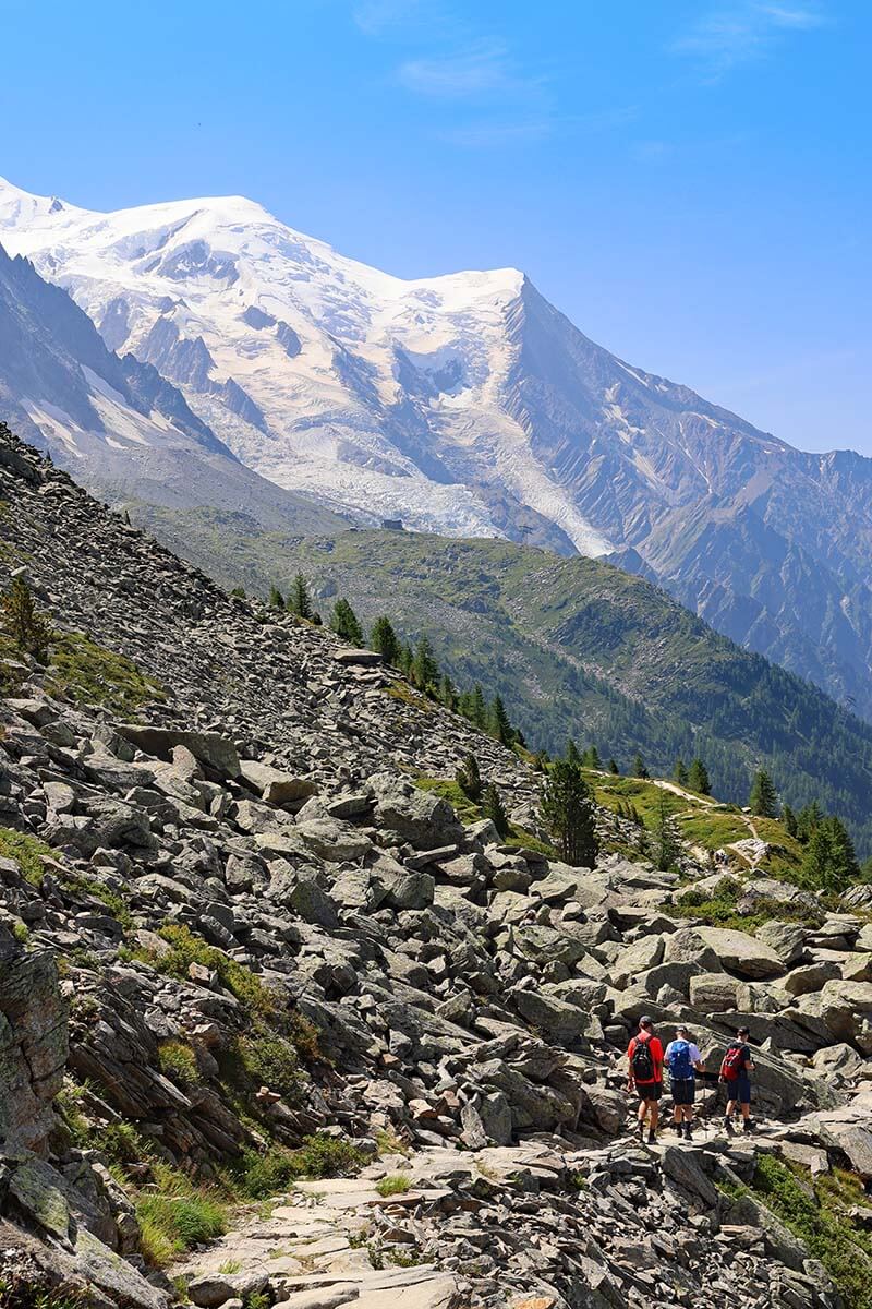 Grand Balcon Nord hiking trail, Chamonix France