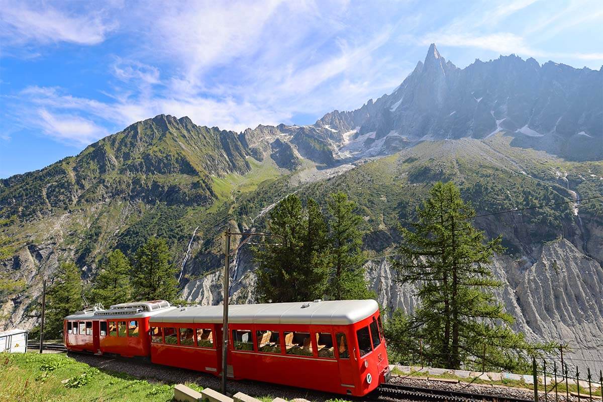 Montenvers Train at Mer de Glace in Chamonix France